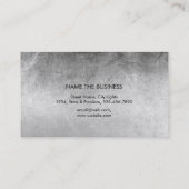 Waterverf Splatter Black Grey Abstract Modern Visitekaartje (Achterkant)