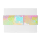 Waterverf Splatter Colorful Abstract Design Uitnodigingen Wikkel (Achterkant Voorbeeld)