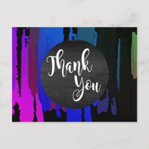 Waterverf Splatter Dank u Abstracte Moderne Briefkaart