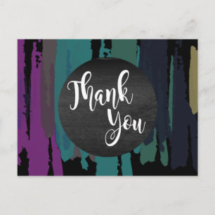 Waterverf Splatter Dank u Abstracte Moderne Briefkaart