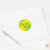 Waterverf Splatter Dank u Groen Abstract Ronde Sticker (Envelop)