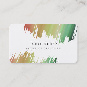 Waterverf Splatter Elegant Abstract Moderne Chic Visitekaartje