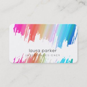 Waterverf Splatter Elegant Abstract Moderne Chic Visitekaartje