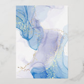  Waterverf Splatter Folie Folie Uitnodiging (Achterkant)