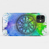 Waterverf Splatter Mandala Vibe Case-Mate iPhone Case (Achterkant (horizontaal))