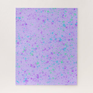 Waterverf Splatter op Paarse puzzel