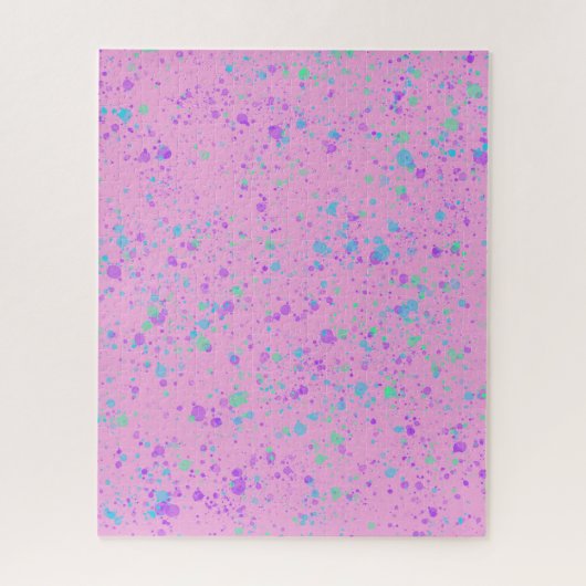 Waterverf Splatter op roze puzzel (Verticaal)