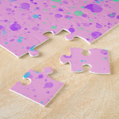 Waterverf Splatter op roze puzzel (Zijkant)