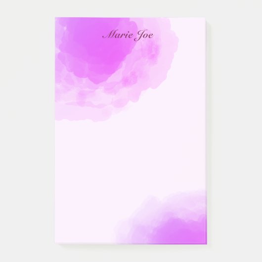 Waterverf Splatter Paars Post-it® Notes (Voorkant)