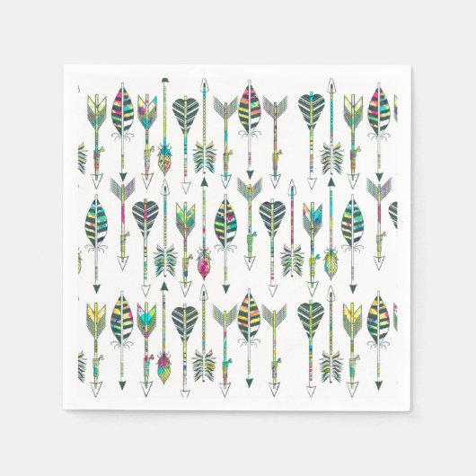 waterverf splatters grijs driehoekspruitpatroon servetten (Voorkant)