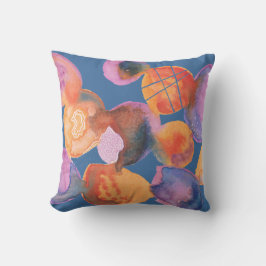 Waterverf splodges, zachte kleuren, abstract kussen