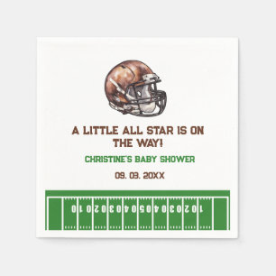 Waterverf Sport Football Baby shower Servet