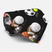 Waterverf Sportbal Spel Coach Fun Stropdas (Opgerold)