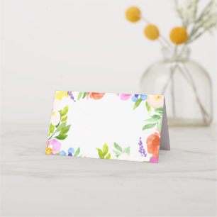 Waterverf Spring Blooms Custom Florence Place Card