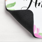 Waterverf Spring Blooms Gepersonaliseerde Mousepad Muismat (Hoek)