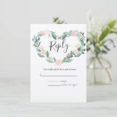 Waterverf Spring Botanische RSVP bruiloft Informatiekaartje (Staand voorkant)