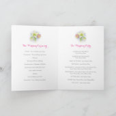 Waterverf Spring Hellebores bruiloft gevouwen Programma (Binnen)