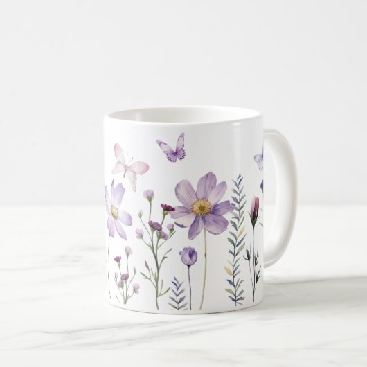 Waterverf Spring Wildflower Garden Mok (Voorkant rechts)