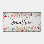 Waterverf Spring Wildflower gepersonaliseerd Bureaumat (Voorkant)