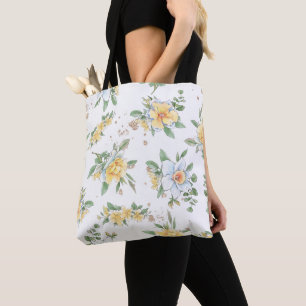 Waterverf Spring Zonnebloemen & Daisies Design Draagtas