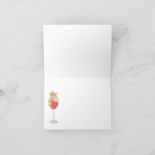 Waterverf Spritz Sinaasappel Dat is Amore Dank u Bedankkaart (Binnen)