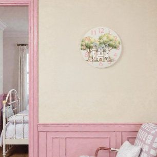 Waterverf Sprookjesprinses Whimsical Grote Klok