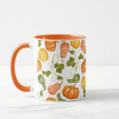 Waterverf Squash, Pumpkin and Leaves Pattern Mok (Links)