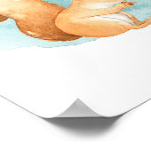 Waterverf Squirrel Woodland Dierenbos Poster (Hoek)