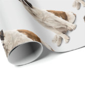 Waterverf St. Bernard Dog Pet Animal Fun Art Cadeaupapier (Rol Hoek)