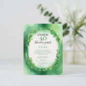 waterverf St Patrick's Day Clover Verjaardag Briefkaart (Staand voorkant)