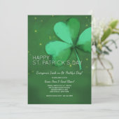 Waterverf St. Patrick's Day Invitation Kaart (Staand voorkant)