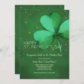 Waterverf St. Patrick's Day Invitation Kaart (Voorkant / Achterkant)