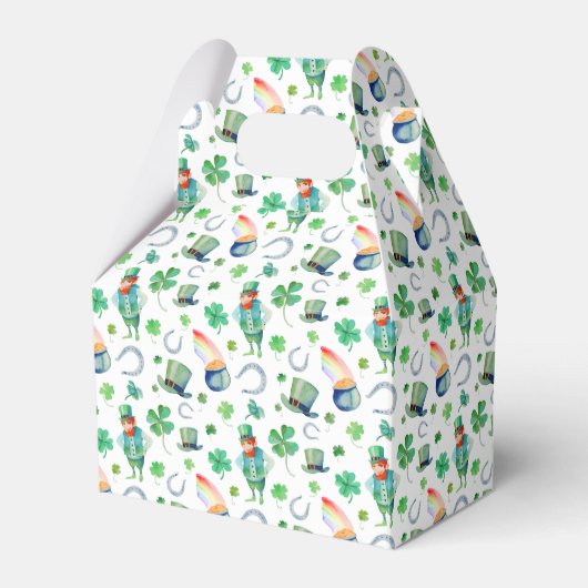 Waterverf St. Patrick's Day Pattern Bedankdoosjes (Voorkant Zijde)