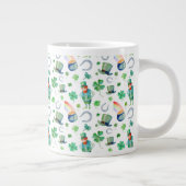 Waterverf St. Patrick's Day Pattern Extra Grote Beker (Rechts)
