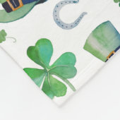 Waterverf St. Patrick's Day Pattern Fleece Deken (Hoek)