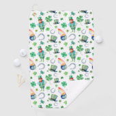 Waterverf St. Patrick's Day Pattern Golfhanddoek (Insitu)