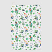 Waterverf St. Patrick's Day Pattern Golfhanddoek (Voorkant)