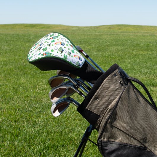 Waterverf St. Patrick's Day Pattern Golfheadcover (Insitu)