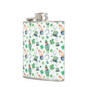 Waterverf St. Patrick's Day Pattern Heupfles (Links)