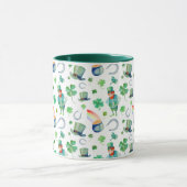 Waterverf St. Patrick's Day Pattern Mok (Midden)