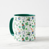 Waterverf St. Patrick's Day Pattern Mok (Voorkant links)