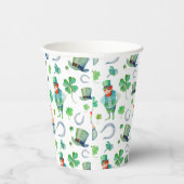 Waterverf St. Patrick's Day Pattern Papieren Bekers (Rechts)