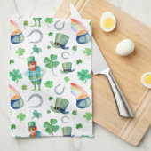 Waterverf St. Patrick's Day Pattern Theedoek (Quarter Fold)