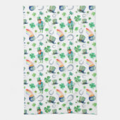 Waterverf St. Patrick's Day Pattern Theedoek (Verticaal)