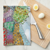 Waterverf Standaard Poedel Schilderen Keukenhanddo Theedoek (Quarter Fold)