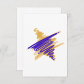 Waterverf Star of David Kaart (Voorkant / Achterkant)