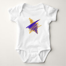 Waterverf Star van David Baby Bodysuit