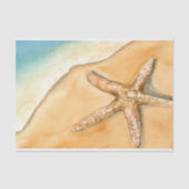Waterverf Starfish op strand Tissuepapier (Voorkant)