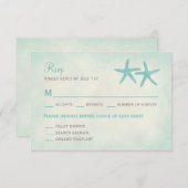 Waterverf Startvis bruiloft RSVP/reactiekaart RSVP Kaartje (Voorkant / Achterkant)