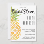 Waterverf stencil ananas | Brida Shower Invite Kaart (Voorkant)